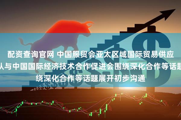 配资查询官网 中国服贸会亚太区域国际贸易供应链枢纽中心团队与中国国际经济技术合作促进会围绕深化合作等话题展开初步沟通